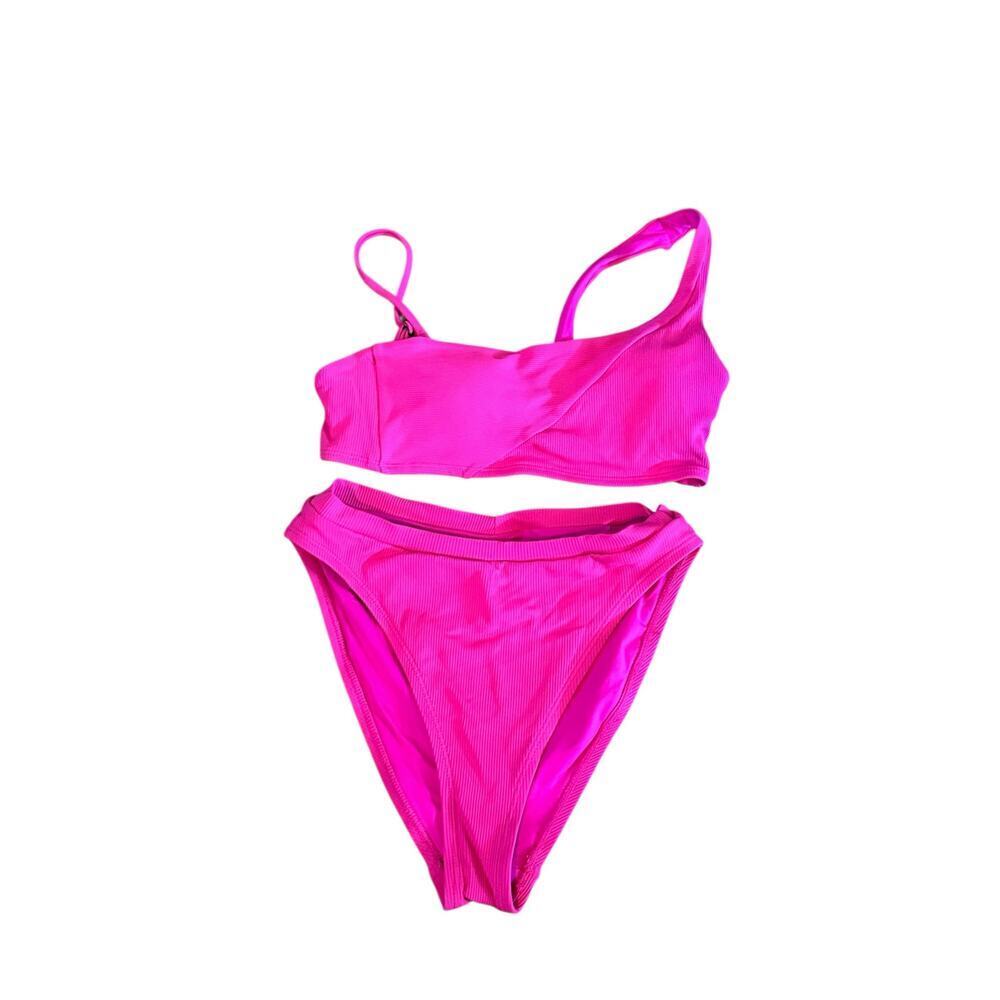 Becca by Rebecca Virtue Pucker Up Danielle High-Waist Bikini Top & Bottom Size S